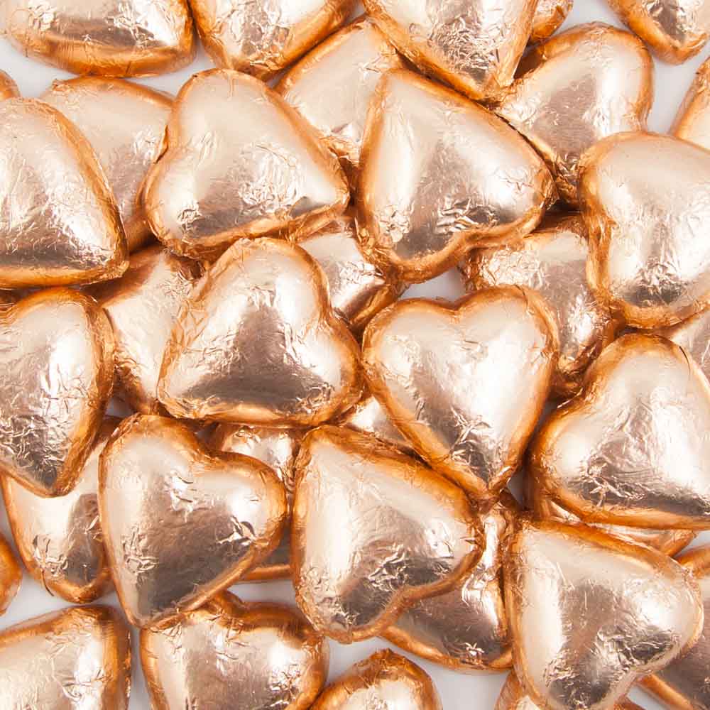 Rose Gold Belgian Chocolate Hearts 500g 5kg Candy Bar Sydney